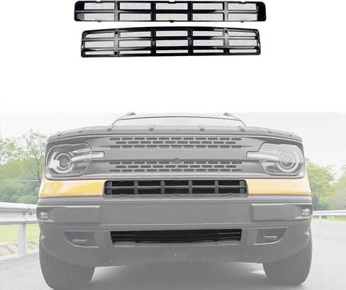 إدراج شبكة مصبغة متوافقة مع 2021-2024 Ford Bronco Sport المصد الأمامي السفلي غطاء حماية الشبكة لملحقات Ford Bronco الرياضية 2023 in Kuwait