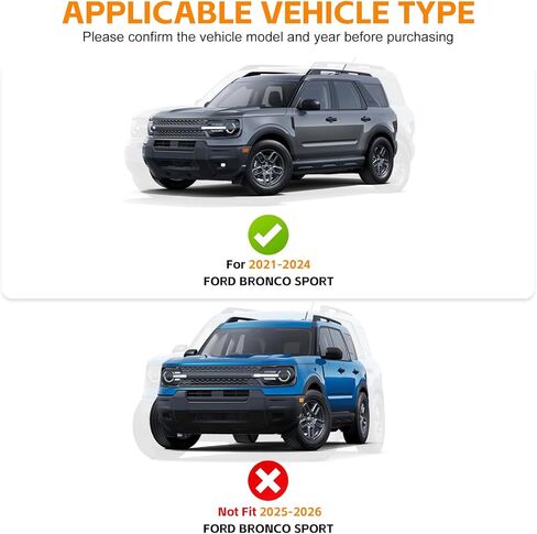 إدراج شبكة مصبغة متوافقة مع 2021-2024 Ford Bronco Sport المصد الأمامي السفلي غطاء حماية الشبكة لملحقات Ford Bronco الرياضية 2023 in Kuwait