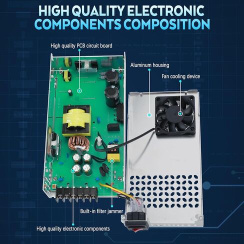 36V 16.6A 600W DC Switching Power Supply، محولات عالمية AC110V/220V (SMPS)، منفذ إخراج مطور مع سلك الطاقة، مصدر طاقة 36 فولت للطابعة ثلاثية الأبعاد، نظام أمان كاميرا CCTV in Kuwait