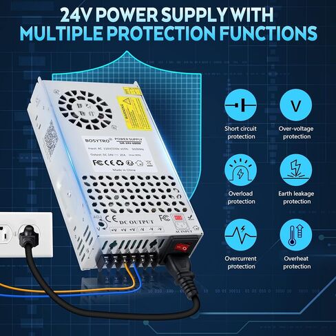 36V 16.6A 600W DC Switching Power Supply، محولات عالمية AC110V/220V (SMPS)، منفذ إخراج مطور مع سلك الطاقة، مصدر طاقة 36 فولت للطابعة ثلاثية الأبعاد، نظام أمان كاميرا CCTV in Kuwait