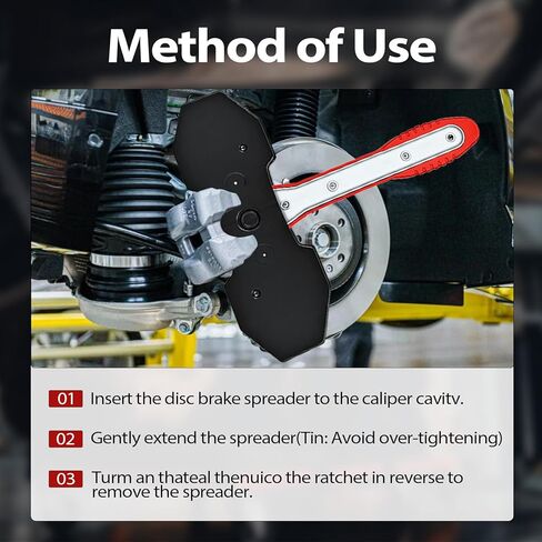 Fernweh Brake Caliper Compression Tool, Brake pad Spreader, Caliper Piston Compressor Tool with 360 Degree Swing Ratchets, 2 Heavy-Duty Caliper Hooks, Car Disc Brake Repair in Saudi Arabia