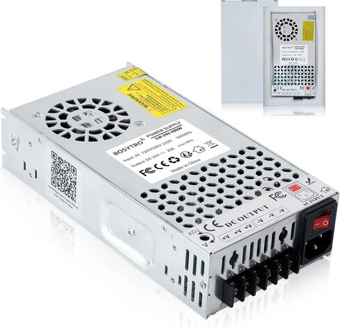 مصدر طاقة تحويل تيار مستمر 24 فولت 25 أمبير 600 وات، محولات عالمية AC110V/220 فولت (SMPS)، منفذ إخراج مطور مع سلك طاقة، مصدر طاقة 24 فولت للطابعة ثلاثية الأبعاد، نظام أمان كاميرا CCTV in Kuwait