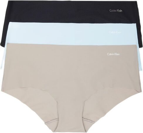 Calvin Klein Invisibles 3-Pack Hipster Bottoms Red Bud/Vanilla Ice/Black XL (Women's 16) in Saudi Arabia