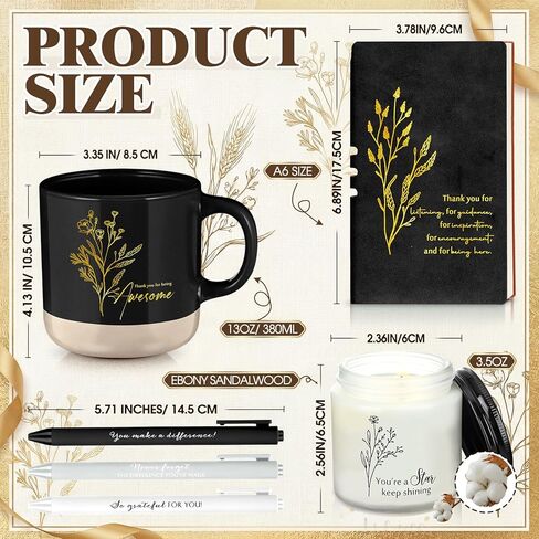 Didaey 7 Pcs CNA Week Gifts Bulk 2026 Teacher Appreciation Gifts Thank You for Women Men Coworker Thank You for Being Awesome Journal Mug Candle Pens for Staff Nurse Graduation (Beige) in Saudi Arabia