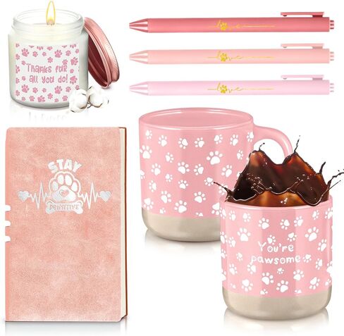 Didaey 7 Pcs CNA Week Gifts Bulk 2026 Teacher Appreciation Gifts Thank You for Women Men Coworker Thank You for Being Awesome Journal Mug Candle Pens for Staff Nurse Graduation (Beige) in Saudi Arabia