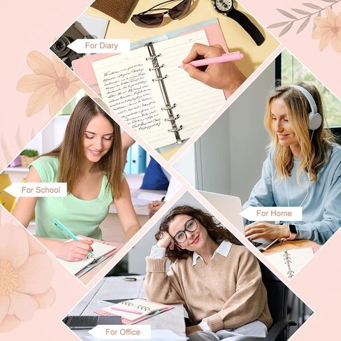 miikoul دفتر يوميات صغير الحجم مع قلم، كتاب مخطط أسبوعي قابل لإعادة الملء دفاتر يومية مبطنة 100 جرام في المتر المربع مفكرة محمولة للعودة إلى اللوازم المدرسية كتابة 7.6 بوصة × 5 بوصة 180 صفحة in Kuwait