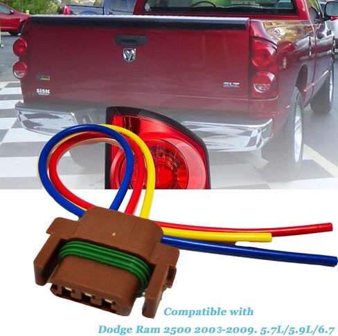 3 Wires Turn Signal Lights Connector Wiring Harness Pigtail Plug for Dodge Ram 2500 2003-2009 Ram 1500 2002-2008 Ram 3500 2003-2010 Replaced OE 55277302AC 55277302AA 55077120AF in Saudi Arabia