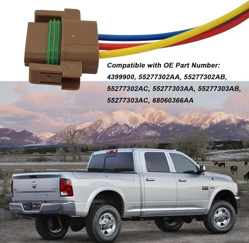 3 Wires Turn Signal Lights Connector Wiring Harness Pigtail Plug for Dodge Ram 2500 2003-2009 Ram 1500 2002-2008 Ram 3500 2003-2010 Replaced OE 55277302AC 55277302AA 55077120AF in Saudi Arabia