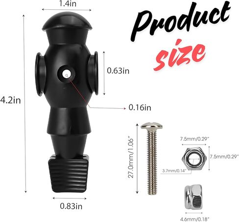 26 قطعة كرة قدم للرجال، مجموعة لاعبي كرة القدم - قطع غيار بلاستيكية لطاولة كرة القدم (13 أسود، 13 أبيض) in Kuwait