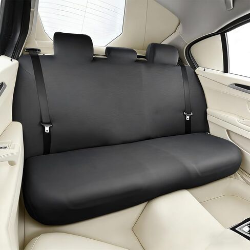 Car Back Seat Cover, Elastic Cloth Dustproof Scratch-Resistant Comfortable Vehicle Back Seat Protector, Auto Interior Raer Bench Cover, Universal for SUV Motorhome Truck (Black) in Saudi Arabia