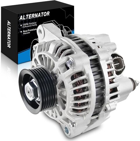 Alternator for:-Honda Civic Lx Ex Gx Dx Hx 2001 2002 2003 2004 2005 01 02 03 04 05 1.7L L4, 12V 70Amp CCW 6-Groove Pulley, Upgraded Replacement Alternators, OE# 31100-PLM-A01 (ALL-NEW) in Saudi Arabia