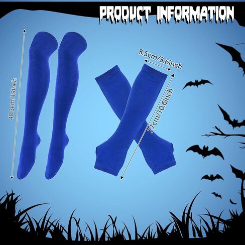 5 Pcs Halloween Blue Cat Costume Include Cat Ear Headband,Fur Tail,Sticker,Gloves and socks for Women Book Character Cosplay in Saudi Arabia