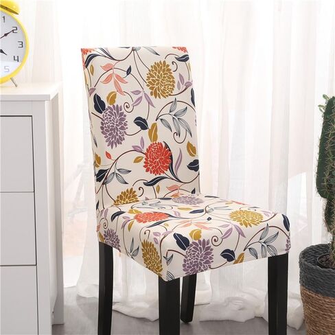 1x Chair Covers for Dining Chair, Stretch Parsons Chair Slipcovers Super Fit Spandex Removable Washable Kitchen Chair Protector Cover Removable Seat Protector for Home or Party in Saudi Arabia