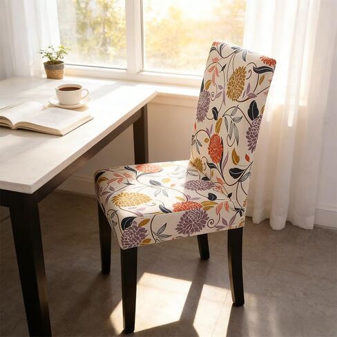 1x Chair Covers for Dining Chair, Stretch Parsons Chair Slipcovers Super Fit Spandex Removable Washable Kitchen Chair Protector Cover Removable Seat Protector for Home or Party in Saudi Arabia