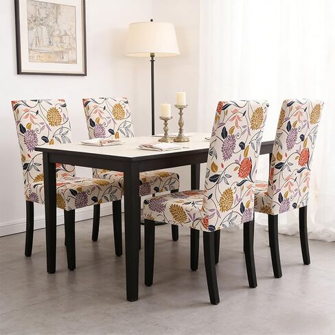 1x Chair Covers for Dining Chair, Stretch Parsons Chair Slipcovers Super Fit Spandex Removable Washable Kitchen Chair Protector Cover Removable Seat Protector for Home or Party in Saudi Arabia