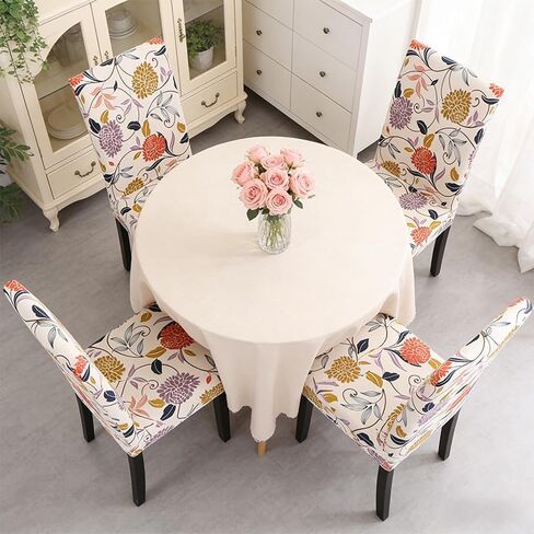 1x Chair Covers for Dining Chair, Stretch Parsons Chair Slipcovers Super Fit Spandex Removable Washable Kitchen Chair Protector Cover Removable Seat Protector for Home or Party in Saudi Arabia