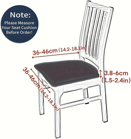 4 PCS Stretch Flocked Chair Covers, Elastic Dining Chair Slipcovers, Fitted Seat Covers for Wooden Chairs in Saudi Arabia