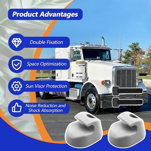 زوج مشبك واقي من الشمس رمادي داخلي - عظم مناسب لاستبدال Kenworth Peterbilt الداخلي S16-1023-661 (F01377-2) in Kuwait