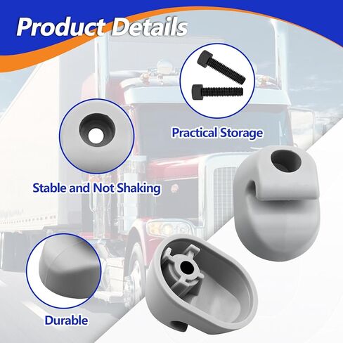 زوج مشبك واقي من الشمس رمادي داخلي - عظم مناسب لاستبدال Kenworth Peterbilt الداخلي S16-1023-661 (F01377-2) in Kuwait