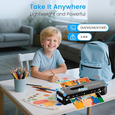 Laminator Machine, A4 Laminators Hot & Cold with 70 Laminating Sheets and Trimmer, 9 Inch Laminating Machine for Office, School, Business and Home in Kuwait