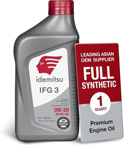 زيت محرك اصطناعي كامل Idemitsu IFG3 0W-20 SP/GF-7A - 5 كوارت، علبة مكونة من 4 | تم تصميمها لتحقيق أقصى قدر من الكفاءة في استهلاك الوقود وحماية المحرك in Kuwait