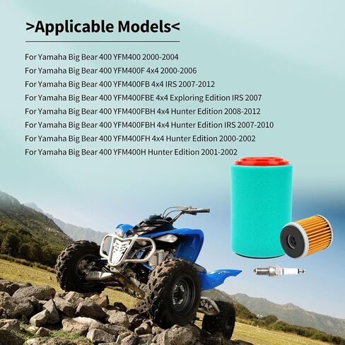 مجموعات فلتر الهواء TIANYAN 1P0-E4450-00-00 متوافقة مع Yamaha Big Bear 250 YFM250B 400 YFM400 YFM400F YFM400FB YFM400H/N، Bear Tracker 250 YFM250B YFM250X YFM250XH 4XE-E4450-00-00 in Saudi Arabia