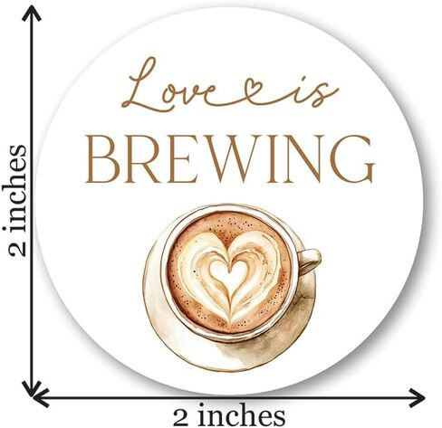 ملصقات Love is Brewing - مجموعة من 40 قطعة in Kuwait
