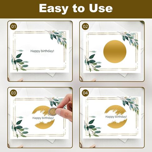 400 Pcs Scratch Off Stickers, 1 Inch Round Gold & Silver Self Adhesive Scratch Stickers, High-Density Metal Coating Scratcher Stickers for DIY Cards, Lottery, Party Favors in Saudi Arabia