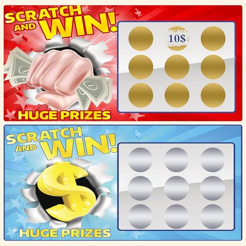 400 Pcs Scratch Off Stickers, 1 Inch Round Gold & Silver Self Adhesive Scratch Stickers, High-Density Metal Coating Scratcher Stickers for DIY Cards, Lottery, Party Favors in Saudi Arabia