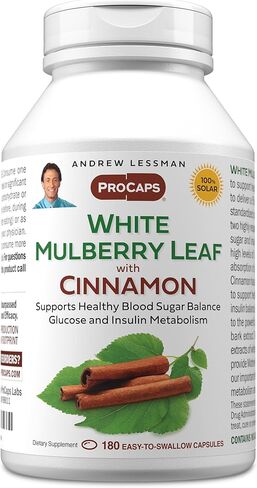 ANDREW LESSMAN White Mulberry Leaf with Cinnamon 180 Capsules - Standardized White Mulberry Leaf with Cinnamon Bark Extract. in Kuwait