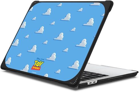 حافظة CASETiFY Bounce MacBook Pro 13 بوصة (M1 / M2 / Intel) [Toy Story Colab/تصميم زاوية حماية محسّن/فتحات تهوية/قبضة مضادة للانزلاق] - ورق حائط Andy's - أسود شفاف in Saudi Arabia