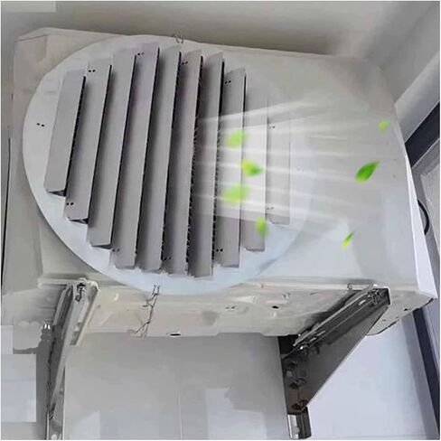 24in Outdoor AC Deflector Cover - Universal Stainless Steel Wind Baffle, Anti-Direct Blowing Shield for Compressor & Condenser Units, Heat Dissipation Grille Fence (No Tools Installation) in Saudi Arabia