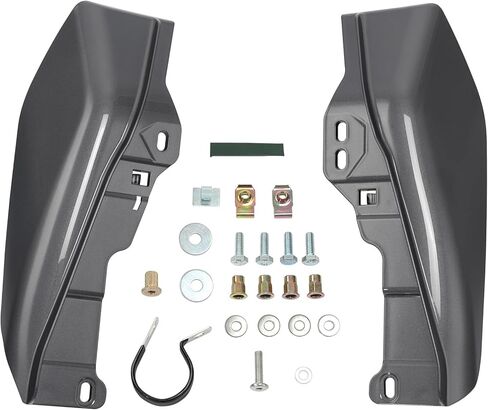 HR3 Gauntlet Gray Metallic/Vivid Black Mid-Frame Air Deflectors Heat Shield Compatible with 2021 Street Glide Special FLHXS (Replace for OEM) (Style #2) in Saudi Arabia