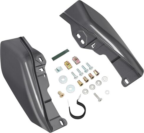 HR3 Gauntlet Gray Metallic/Vivid Black Mid-Frame Air Deflectors Heat Shield Compatible with 2021 Street Glide Special FLHXS (Replace for OEM) (Style #2) in Saudi Arabia