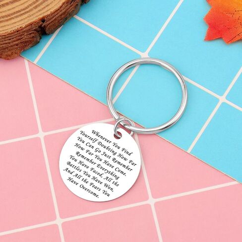 Heigebi 24 PCS Sobriety Keychain for Women Men Recovery Gifts Motivational Gifts for Him Teens Survivor Birthday Christmas Graduation Keyring Bulk in Saudi Arabia