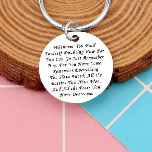 Heigebi 24 PCS Sobriety Keychain for Women Men Recovery Gifts Motivational Gifts for Him Teens Survivor Birthday Christmas Graduation Keyring Bulk in Saudi Arabia