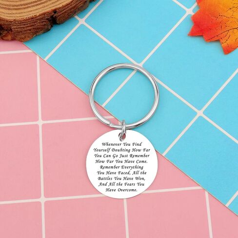 Heigebi 24 PCS Sobriety Keychain for Women Men Recovery Gifts Motivational Gifts for Him Teens Survivor Birthday Christmas Graduation Keyring Bulk in Saudi Arabia