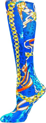 جوارب ضغط علاجية من Celeste Stein، Blue Wild Link، 15-20 مم زئبقي، متوسط، 0.6 أونصة in Kuwait