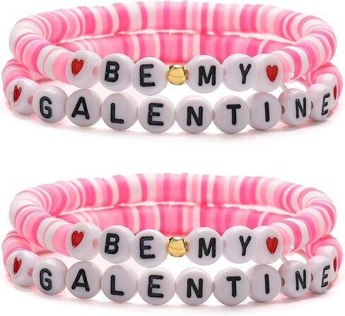 Galentine Day Bracelets Valentines Day Friendship Bracelets Galentine's Day Bracelet Gift Jewelry for Women Bestie Friends in Saudi Arabia