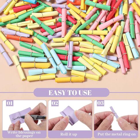 150 PCS Mini Scroll Paper Colorful Lucky Wish Paper Wish Letter Paper Roll Writable Message Papers for Birthday Anniversary Valentine Wish Bottles Wedding Gifts Decor in Saudi Arabia
