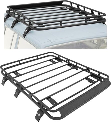 سلة البضائع على السطح من KUAFU متوافقة مع 1984-2001 Jeep Cherokee XJ على السطح حامل الأمتعة منصة الأمتعة 140LBS in Saudi Arabia