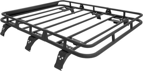 سلة البضائع على السطح من KUAFU متوافقة مع 1984-2001 Jeep Cherokee XJ على السطح حامل الأمتعة منصة الأمتعة 140LBS in Saudi Arabia