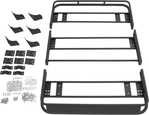 سلة البضائع على السطح من KUAFU متوافقة مع 1984-2001 Jeep Cherokee XJ على السطح حامل الأمتعة منصة الأمتعة 140LBS in Saudi Arabia