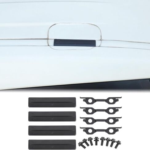 مجموعة إزالة رف سقف السيارة من Aunginsy مع أغطية متوافقة مع ملحقات Toyota FJ Cruiser 2007-2021، 4 قطع ABS/مجموعة رف السقف المعدني مشابك غطاء فتحة صب التنقيط يستبدل #75596-35030 in Kuwait