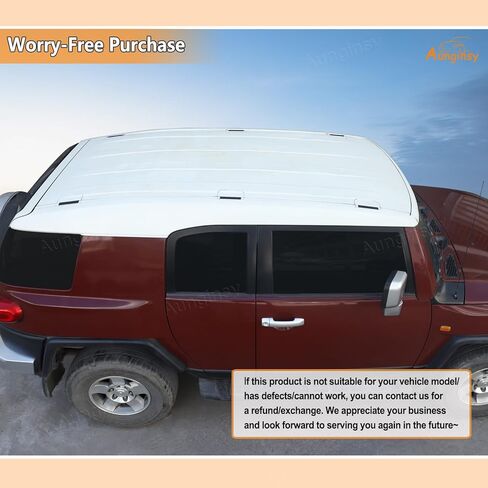 مجموعة إزالة رف سقف السيارة من Aunginsy مع أغطية متوافقة مع ملحقات Toyota FJ Cruiser 2007-2021، 4 قطع ABS/مجموعة رف السقف المعدني مشابك غطاء فتحة صب التنقيط يستبدل #75596-35030 in Kuwait