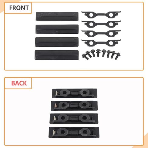 مجموعة إزالة رف سقف السيارة من Aunginsy مع أغطية متوافقة مع ملحقات Toyota FJ Cruiser 2007-2021، 4 قطع ABS/مجموعة رف السقف المعدني مشابك غطاء فتحة صب التنقيط يستبدل #75596-35030 in Kuwait