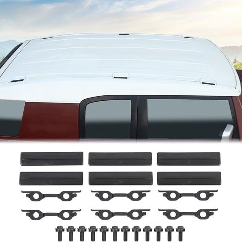 مجموعة إزالة رف سقف السيارة من Aunginsy مع أغطية متوافقة مع ملحقات Toyota FJ Cruiser 2007-2021، 4 قطع ABS/مجموعة رف السقف المعدني مشابك غطاء فتحة صب التنقيط يستبدل #75596-35030 in Kuwait