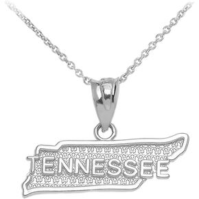 قلادة قلادة على شكل خريطة ولاية تينيسي الأمريكية من الفضة الإسترليني عيار 925 in Kuwait