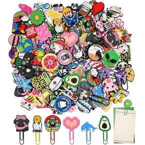 مشابك ورق، 20 قطعة من مشابك ورق يسوع متوسطة الألوان، مشابك متنوعة لعلامات الكتاب للأعمال الورقية، ديكور المدرسة والمكتب in Kuwait