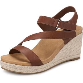 SHIBEVER Wedge Sandals for Women Dressy: Platform Summer Arch Support Sandal - Comfortable Espadrille Womens Shoes in Kuwait